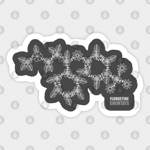 Fluoxetine / Prozac / Sarafem (W) Sticker by chemtats